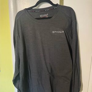 Spyder Men's Dark Gray Long Sleeve Tee dry fit sz 3xlt new no tags